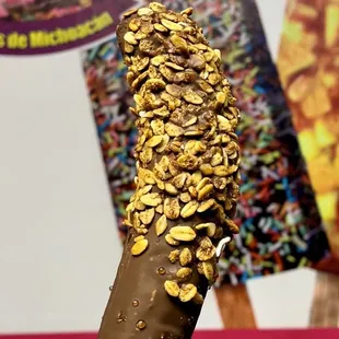 Chocolate covered banana w granola