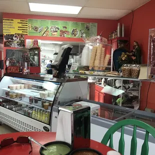 Look at the bar to order/menu