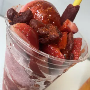 Everyone one is talking about our delicious fresada with chamoy and tajin