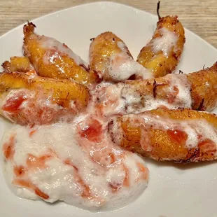 Fried Banana. Sweet, warm banana slices that fall apart in your mouth.