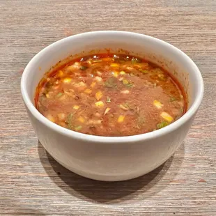 Birria consomé. Very flavorful and savory.