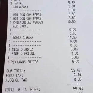 PROPINA INCLUIDA!