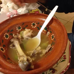 Yummy homemade chicken soup (mostly eaten)
