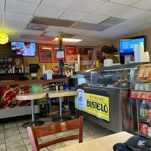 the inside of a restaurant