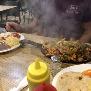 a plate of mexican food