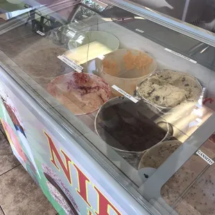 various flavors of ice cream