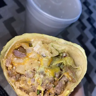 California burrito &amp; large horchata