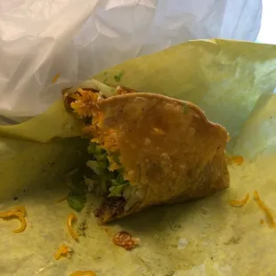 Shredded beef taco