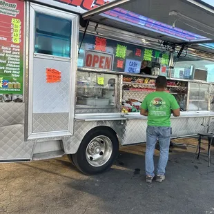 a man preparing food