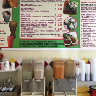 Tostadas, Flautas, Tacos, &amp; Sopes menu
