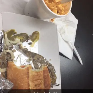 Mexican sub,  elotes