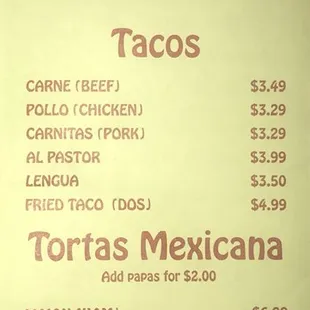 Burrito Ultimo, Tacos, Tortas Mexicana!
Follow us on IG: @delicioso.wheaton
Call to order: (301) 949-5060