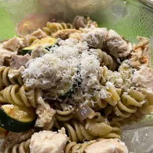 Chicken Pesto Pasta Salad with Chicken