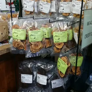 a display of beef jerky sandwiches