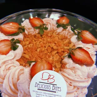Strawberry Crunch Birthday Cake