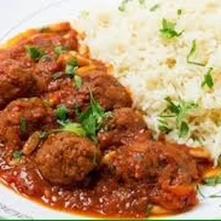 Dawood basha -Mediterranean meatballs with tomato stew