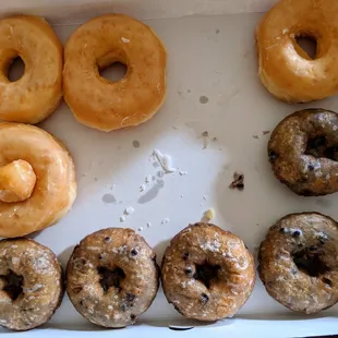 Original Glazed + Blueberry Cake Donuts
