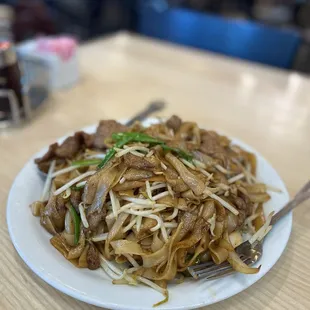 Beef chow fun with Dark Soy