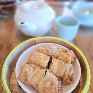 Bean curd skin wrapped meat