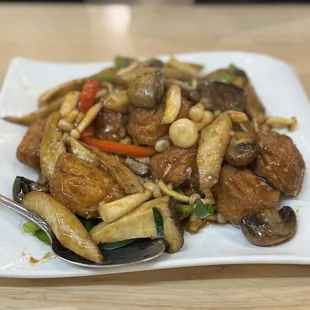 Mushroom and tofu