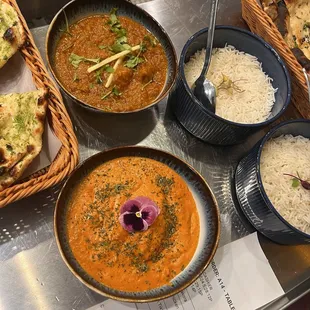 Paneer butter masala &amp; dal tadka