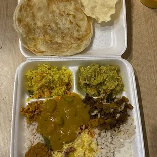 Kerala Meals Lunch and Parotta takeout