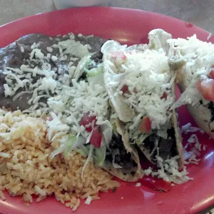 Taco platter with a Gordita.