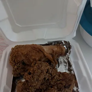 Fried chicken breasts