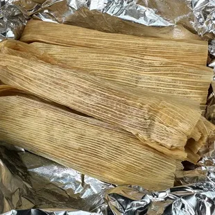 two tamaless wrapped in foil