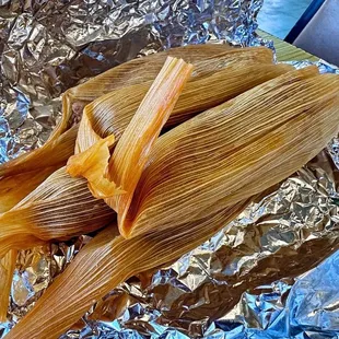a plate of tamales