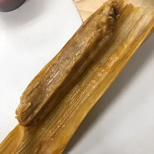 Regular Pork Tamale.... the smallest tamales I've ever seen