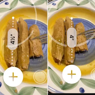 Length of Chicken Tamales