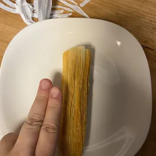 Regular Pork Tamales size of two fingers