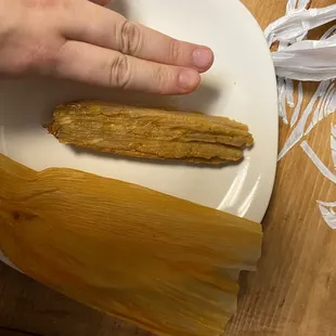Tiny tamal no meat Regular Pork Tamales