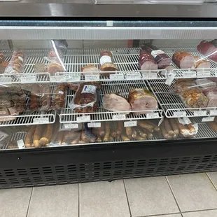 Meats and sausages lots of kielbasa