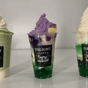 Avocado Float, Halo Halo and Buko Pandan Con Yelo