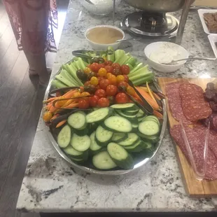 Beautiful veggies great for a hot summer day.