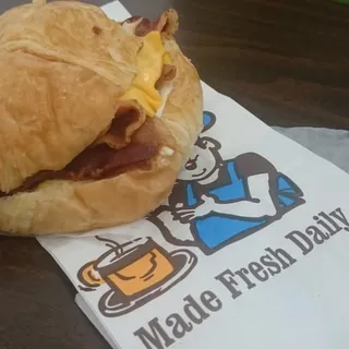 Bacon, Egg and Cheese Croissant Sandwich