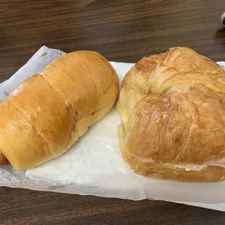Ham, Egg and Cheese Croissant Sandwich