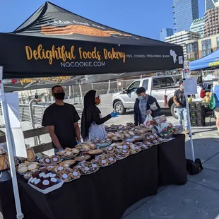 Ferry Farmers Market stand, Saturday, shelter in place