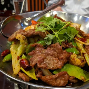 Dry pot beef