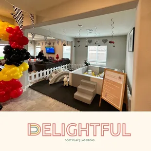 Custom soft play package for a second birthday party