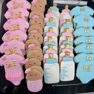 Baby Shower customer designed sugar cookies