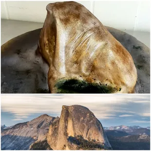 a close up of a mountain