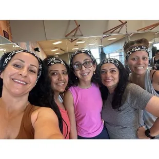 a group of women taking a selfie