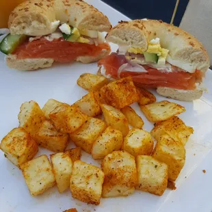 Smoked Salmon Bagel Sandwich