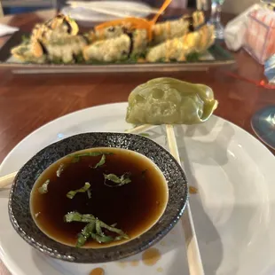 Homemade dumpling dipping sauce- good enough to drink!