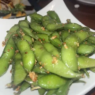 Garlic edamame