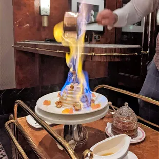 12/20/22 Beehive Baked Alaska - Mandarin Sorbet, Sweet Lemon Ice Cream, Almond Financier, Honey, Toasted Honey Meringue, Honeycomb, Cognac
