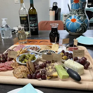 Beautiful spread paired with great wines.